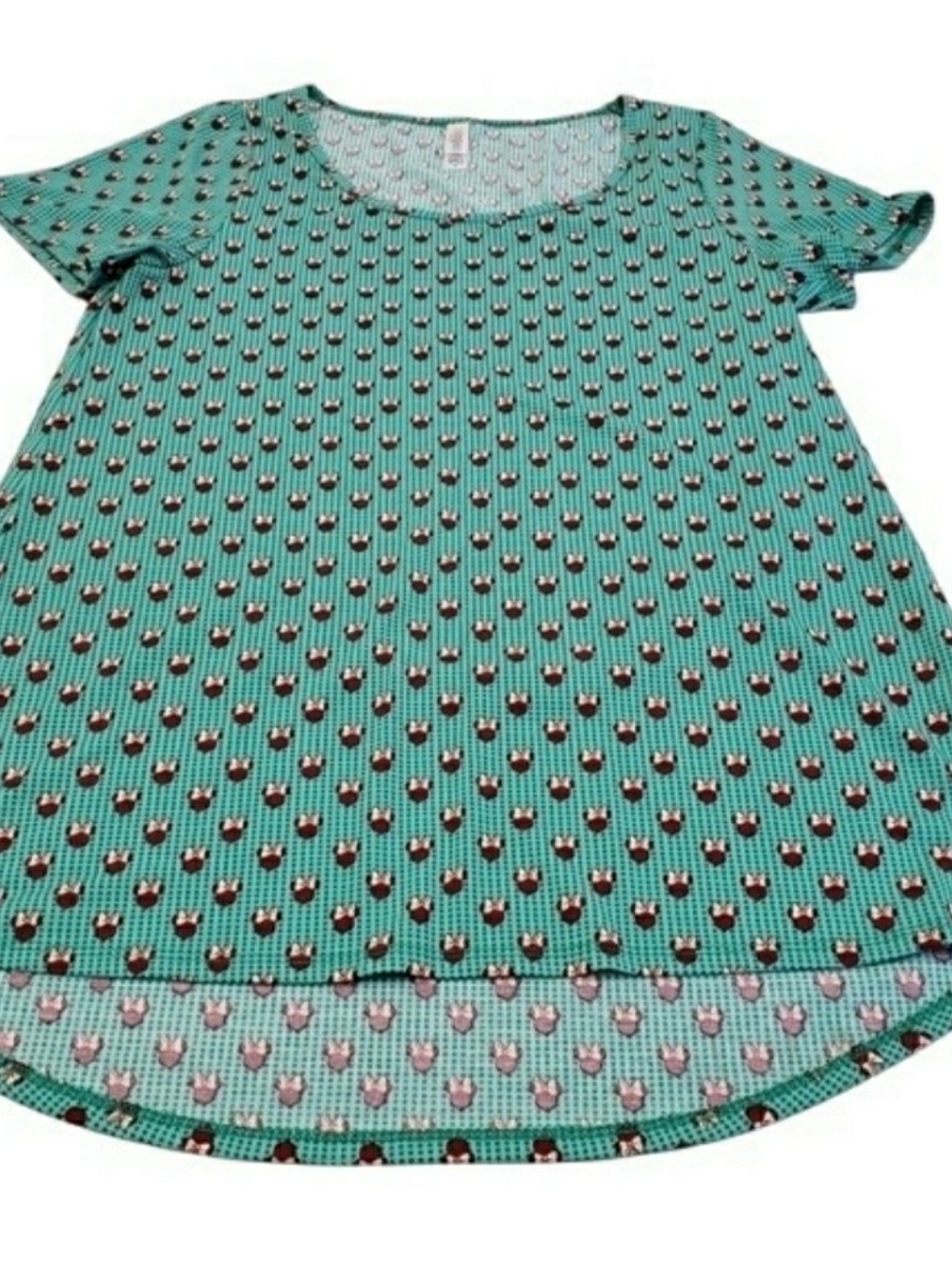 Lularoe Disney Womens Minnie Mouse Heads Top Size Medium